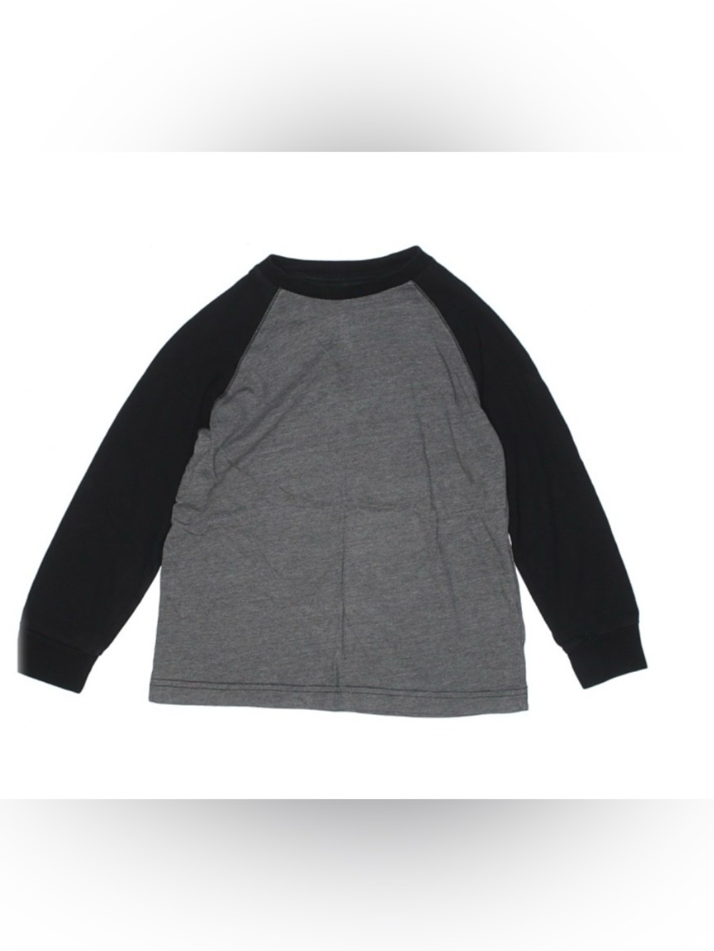 OLD NAVY Kids Raglan Long Sleeve Shirt - Gray & Black